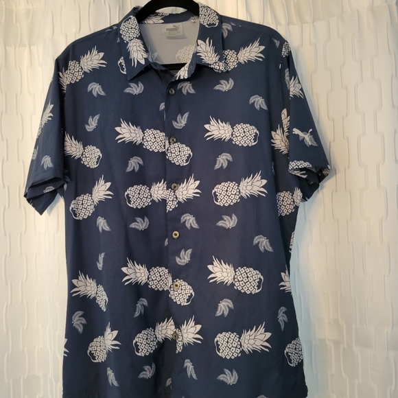 puma pineapple golf shirt